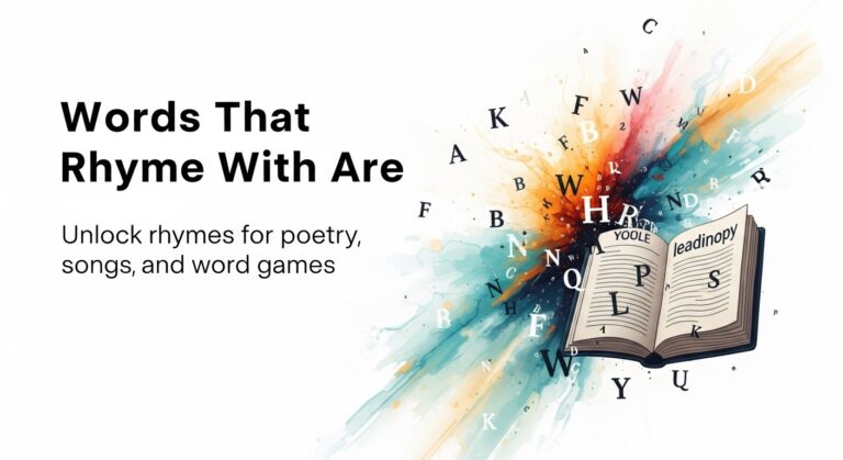 words that rhyme with are